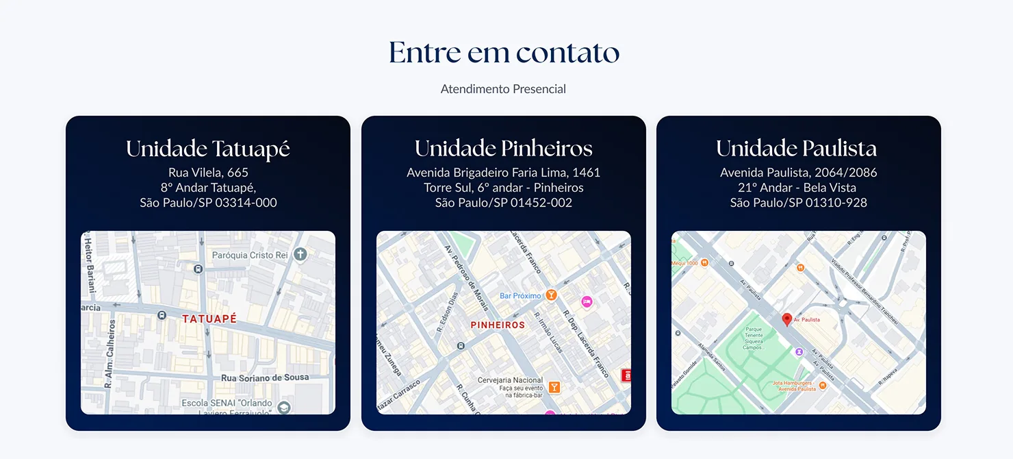 Daiane Assencio: Três unidades com endereço e mapa, para escolher a mais perto.