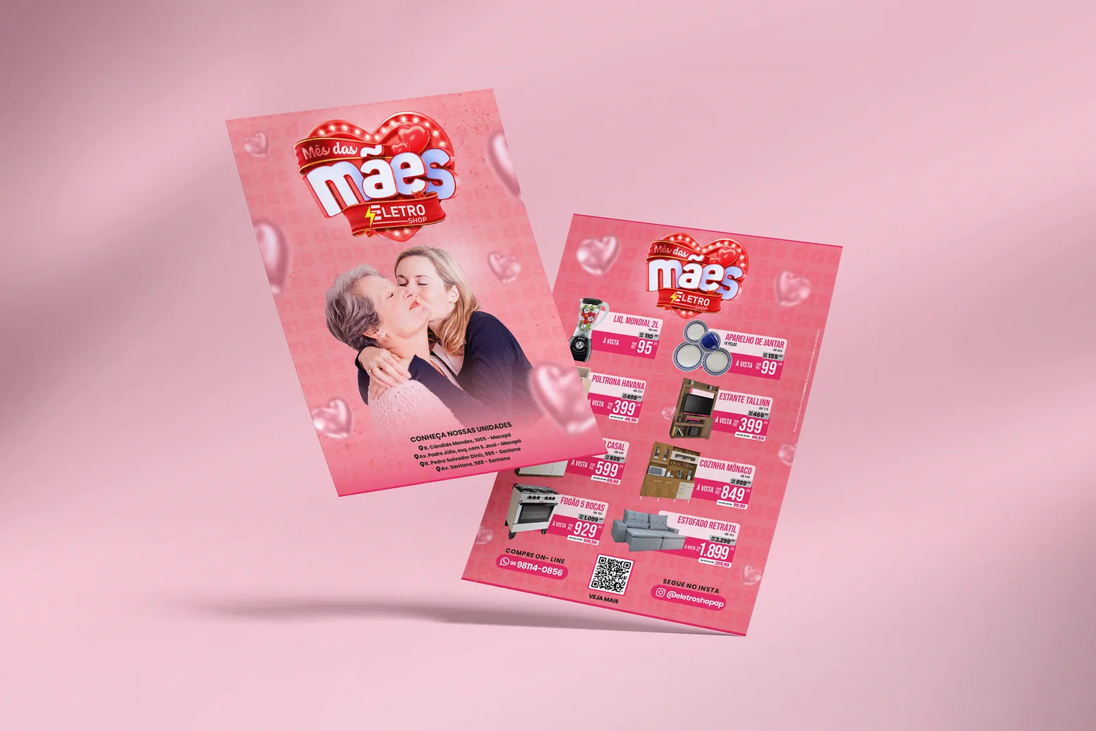 Eletro Shop: Panfleto do Mês das Mães.